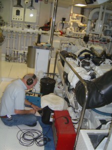 Jim Cornell at Home in an Engine Room